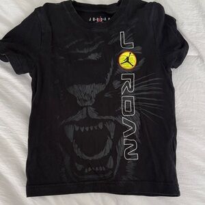 Jordan Kids Black Tee with Bold Graphic